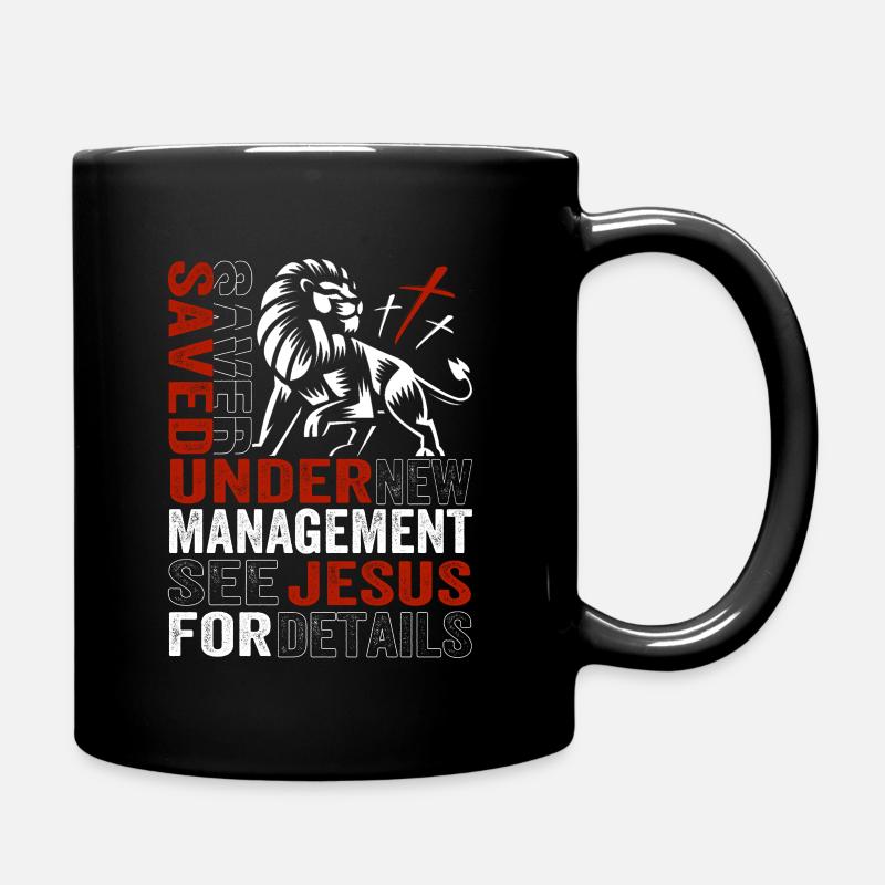 Jesus Christus - Gerettet durch Jesus - christlich - Tasse einfarbig - Schwarz