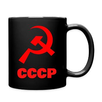СССР UdSSR Kommunistische Partei Russischer Retro Vintage - Tasse einfarbig - Schwarz - Rechts