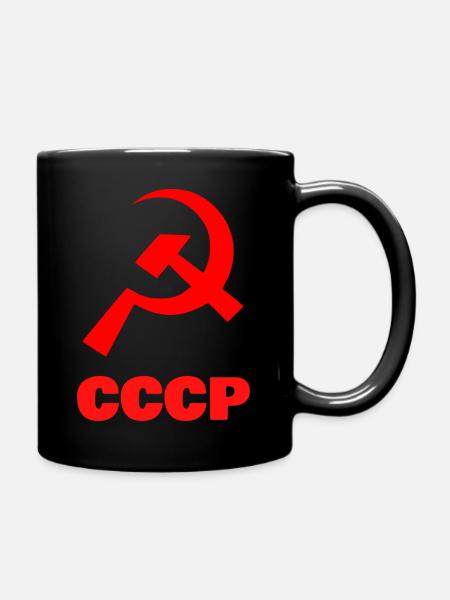 СССР UdSSR Kommunistische Partei Russischer Retro Vintage - Tasse einfarbig - Schwarz