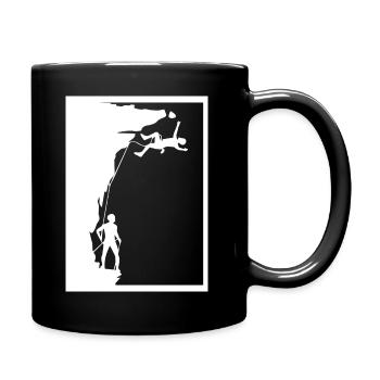 Bouldering Climbing - Full Colour Mug - black - Right