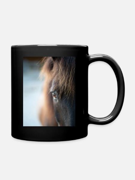 Islandpferd - Tasse einfarbig - Schwarz