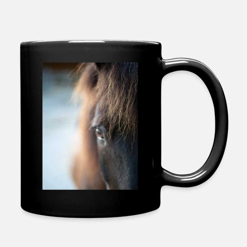 Islandpferd - Tasse einfarbig - Schwarz
