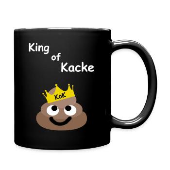 King of Kacke - Tasse einfarbig - Schwarz - Rechts