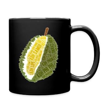 Durian Stink Fruit Thailand Holiday Thai Islands - Full Colour Mug - black - Right