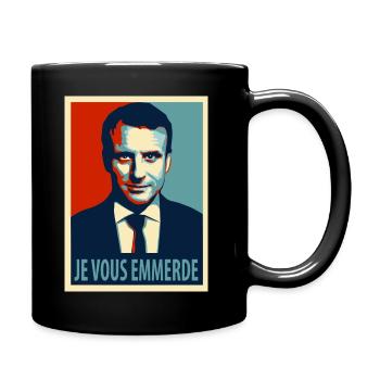 je vous emmerde - Mug uni - noir - Droite