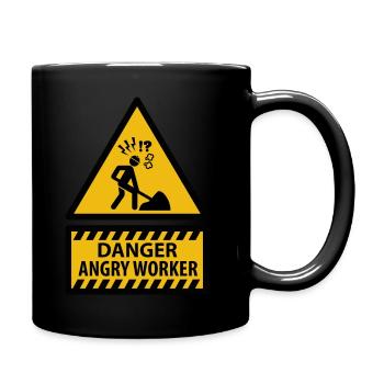 Angry worker - Full Colour Mug - black - Right