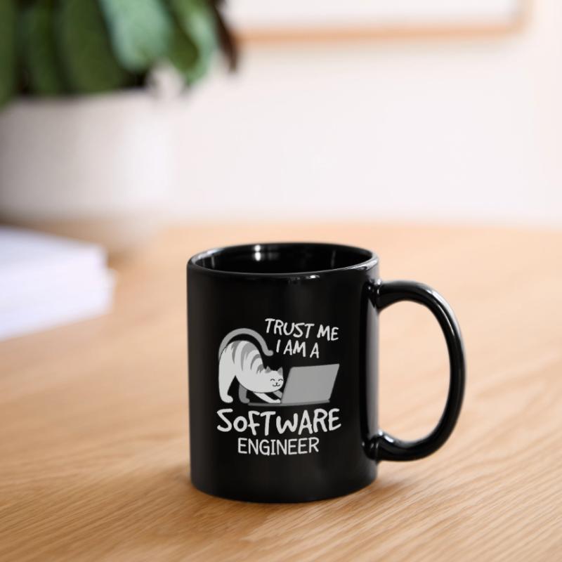 Software Engineers trust in programmer cat Tasse einfarbig