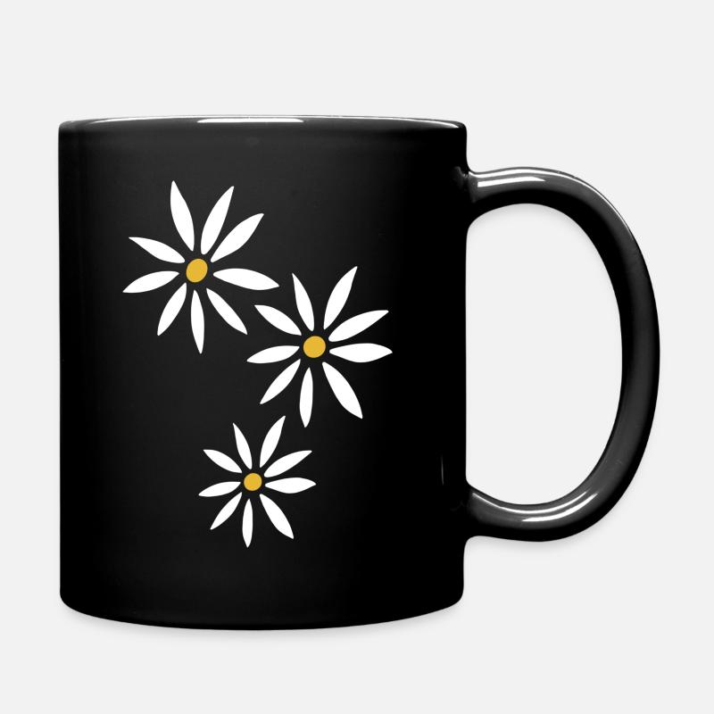 Daisy flowers spring - Tasse einfarbig - Schwarz