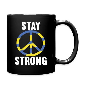 Stay strong Ukraine Peace - Full Colour Mug - black - Right