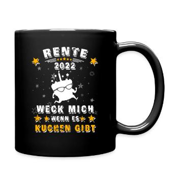 Rente 2022 - Tasse einfarbig - Schwarz - Rechts