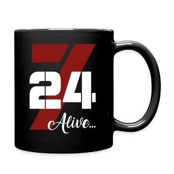 24/7 Alive - Tasse einfarbig - Schwarz - Rechts