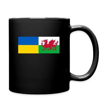 wales Ukraine - Tasse einfarbig - Schwarz - Rechts