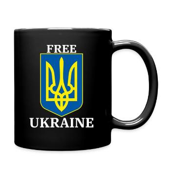 Coat of arms Ukraine2 - Full Colour Mug - black - Right
