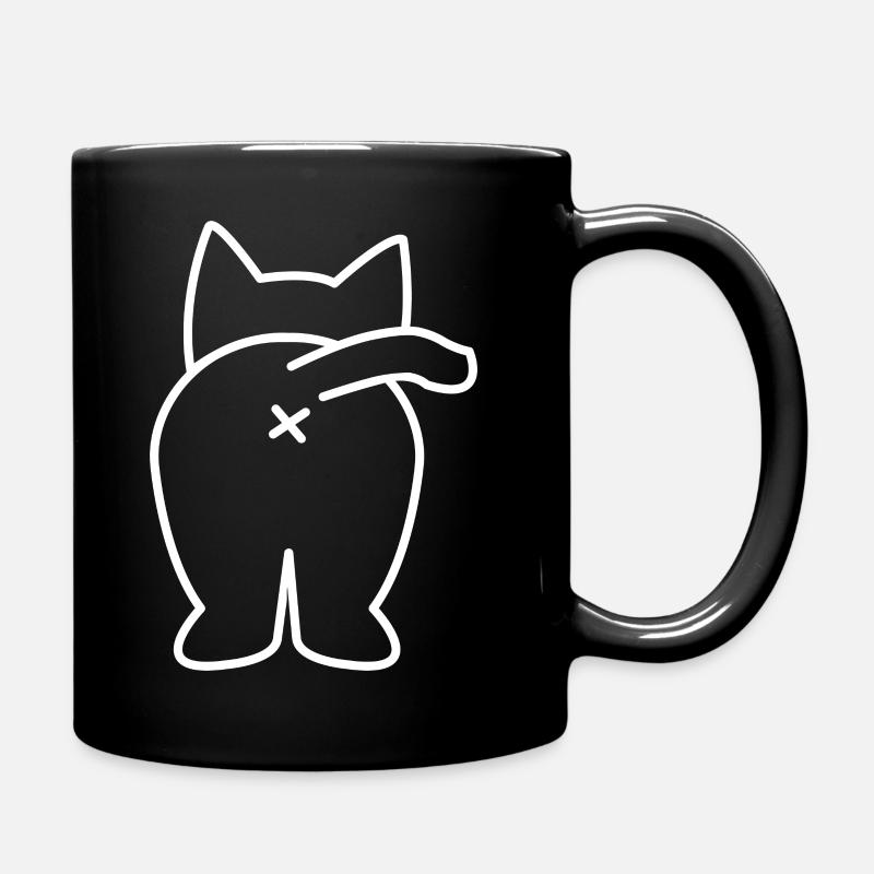 Katze Kater Kätzchen Motiv - Tasse einfarbig - Schwarz