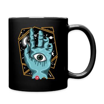hand and eye - Full Colour Mug - black - Right