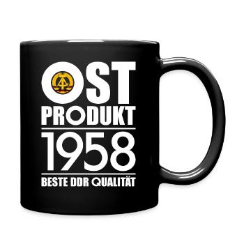 OSTPRODUKT 1958 DDR OSSI 68. GEBURTSTAG - Tasse einfarbig - Schwarz - Rechts