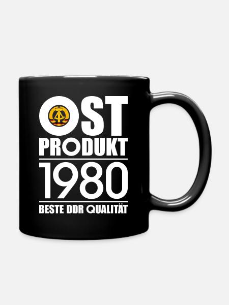 OSTPRODUKT 1980 DDR OSSI 46. GEBURTSTAG - Tasse einfarbig - Schwarz