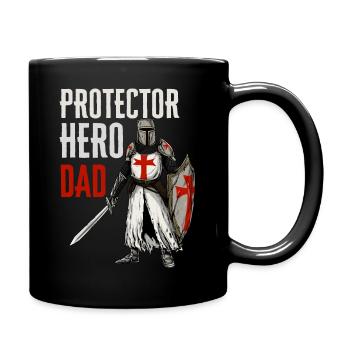 Protecteur, Héros, Père - Templier - Mug uni - noir - Droite