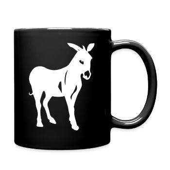 Donkey Esel - Tasse einfarbig - Schwarz - Rechts