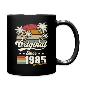 Geschenk 1985 Jahre Jubiläum Jahrgang Jahrgang geboren 1985 - Tasse einfarbig - Schwarz - Rechts