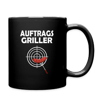 Auftragsgriller - Tasse einfarbig - Schwarz - Rechts