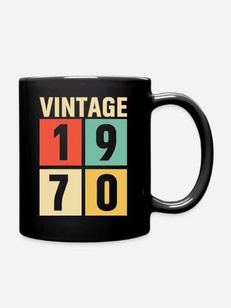 cadeau anniversaire homme amie femme original 1970 - Mug uni - noir