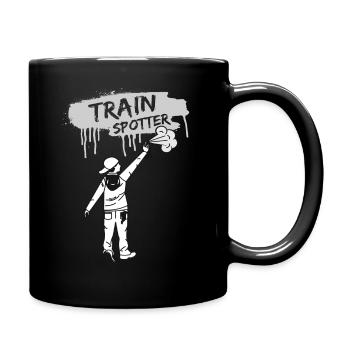 Graffiti Train Spotter - Tasse einfarbig - Schwarz - Rechts