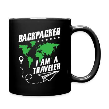 I Am A Traveler - Tasse einfarbig - Schwarz - Rechts