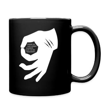 Hand Gamer - Tasse einfarbig - Schwarz - Rechts