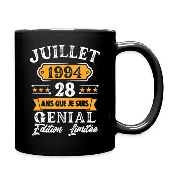 Cadeau D'anniversaire 28 Ans juillet 1994 Rétro - Mug uni - noir - Droite