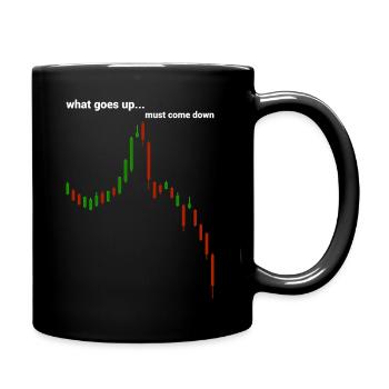 Downtrend - Tasse einfarbig - Schwarz - Rechts