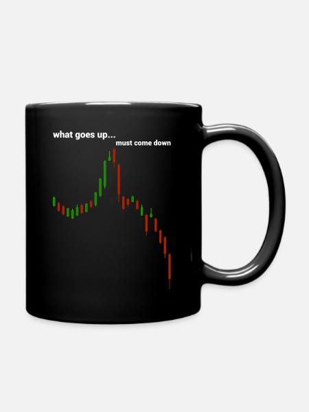 Downtrend - Tasse einfarbig - Schwarz
