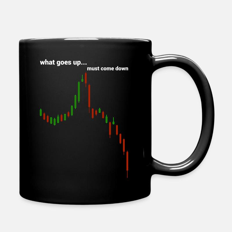 Downtrend - Tasse einfarbig - Schwarz