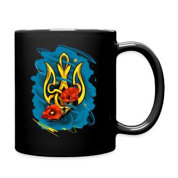 Ukraine Flag - Full Colour Mug - black - Right