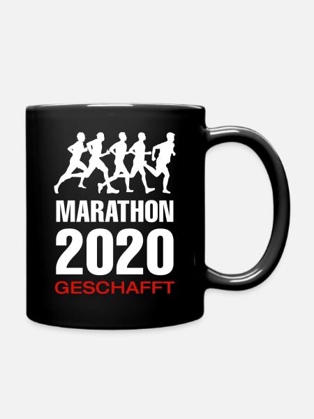 Marathon Running - Tasse einfarbig - Schwarz