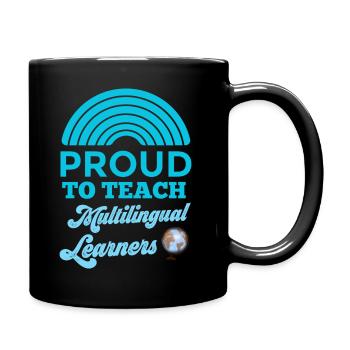 Fier d’enseigner aux apprenants multilingues Mehrsprachig - Mug uni - noir - Droite