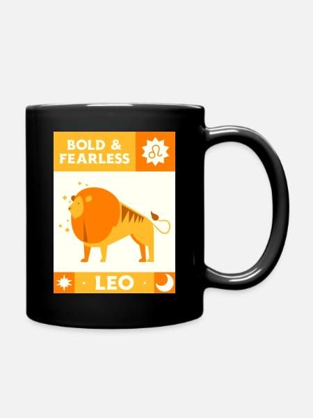 Bold and Fearless Leo - Full Colour Mug - black
