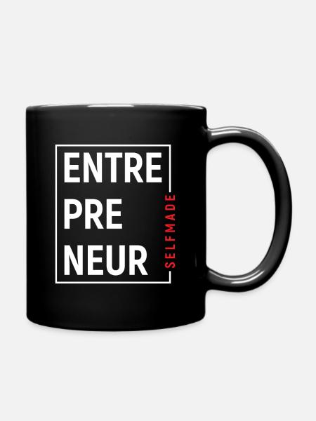 Selfmade Entrepreneur - Tasse einfarbig - Schwarz
