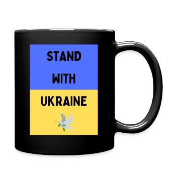 STAND WITH UKRAINE - Tasse einfarbig - Schwarz - Rechts