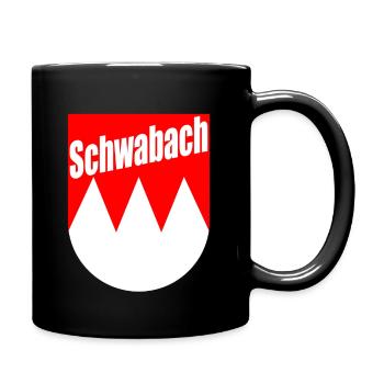 Shirt Schwabach im fränkischen Rechen - Tasse einfarbig - Schwarz - Rechts