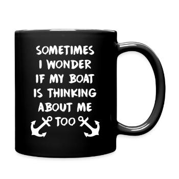 Boot Liebe - Tasse einfarbig - Schwarz - Rechts