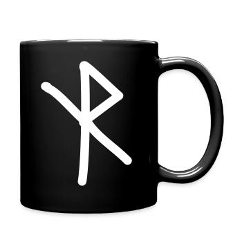Viking Rune / Security - Full Colour Mug - black - Right