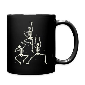 Tanzende Skelette. - Tasse einfarbig - Schwarz - Rechts