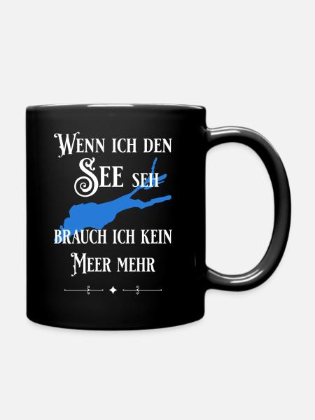 Bodensee - Tasse einfarbig - Schwarz