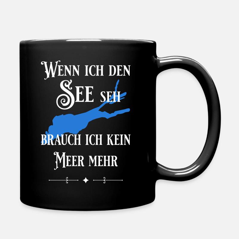 Bodensee - Tasse einfarbig - Schwarz