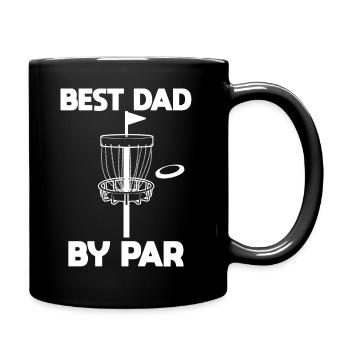 Best Dad By Par Papa Golfen Golfer - Tasse einfarbig - Schwarz - Rechts