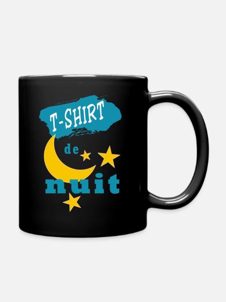 T-shirt de nuit - Mug uni - noir