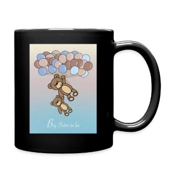 Bear Balloon Baby - Full Colour Mug - black - Right