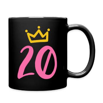 20 years 20th birthday gift idea - Full Colour Mug - black - Right