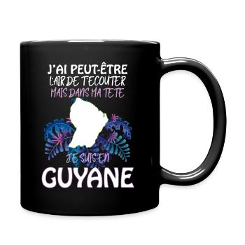 Guyane Je T'aime Citation Humour - Mug uni - noir - Droite